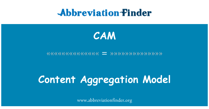 CAM: Contenu Agrégation modèl