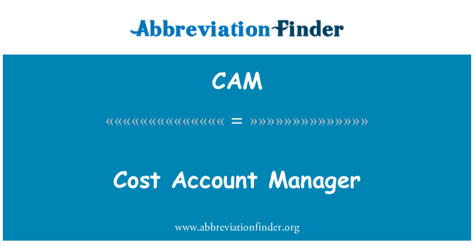 CAM: Omkostninger Account Manager