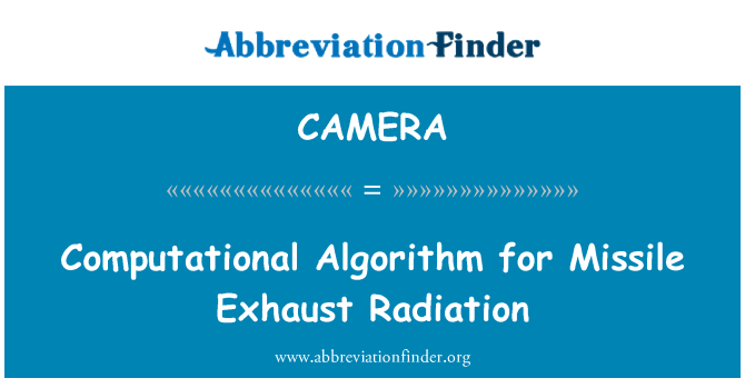 CAMERA: Computational Algorithm for Missile Exhaust Radiation