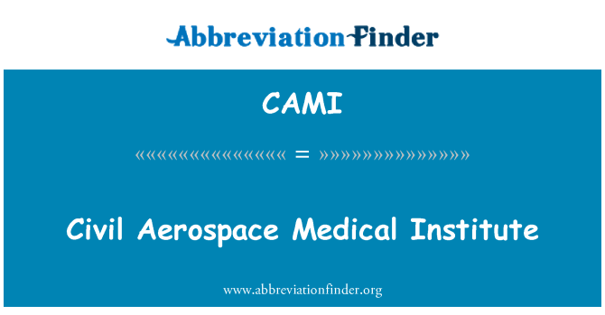 CAMI: Civil Aerospace Medical Institute
