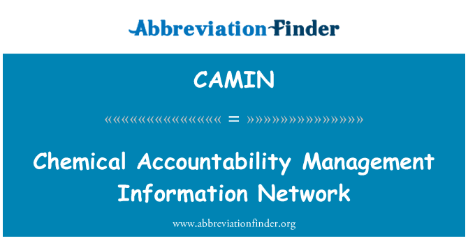 CAMIN: रासायनिक जवाबदेही प्रबंधन सूचना नेटवर्क