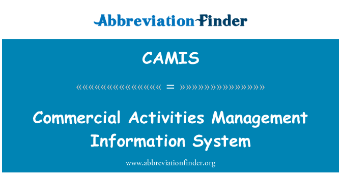 CAMIS: Commercial Activities Management Information System