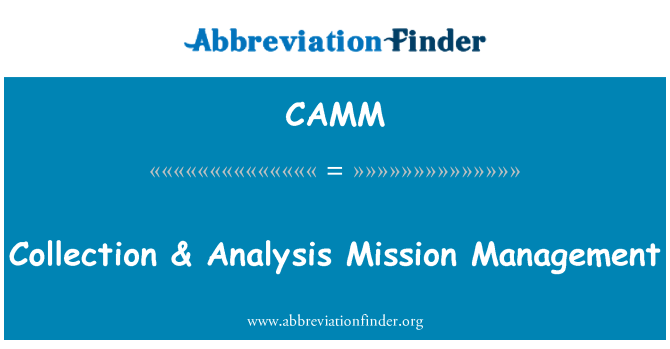 CAMM: Collection & Analysis Mission Management