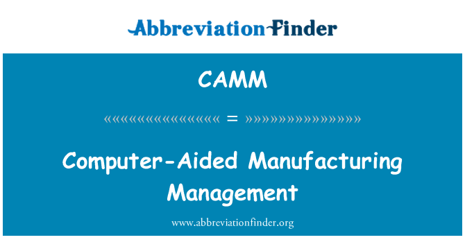 CAMM: Computer-Aided manajemen manufakturing