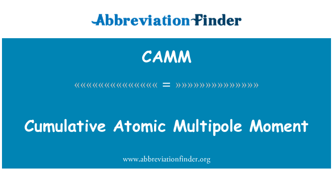 CAMM: Cumulatieve atomaire Multipole Moment