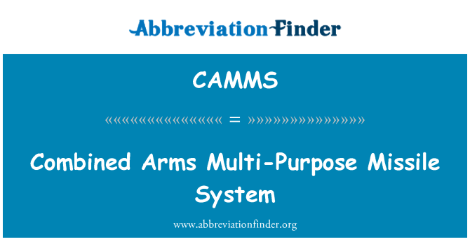 CAMMS: Combined Arms Multi-Purpose Missile System