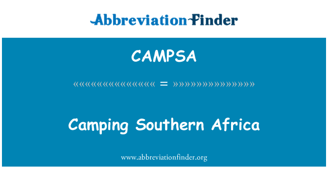 CAMPSA: Camping Southern Africa
