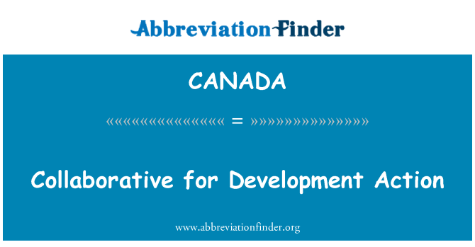 CANADA: Collaborative for Development Action
