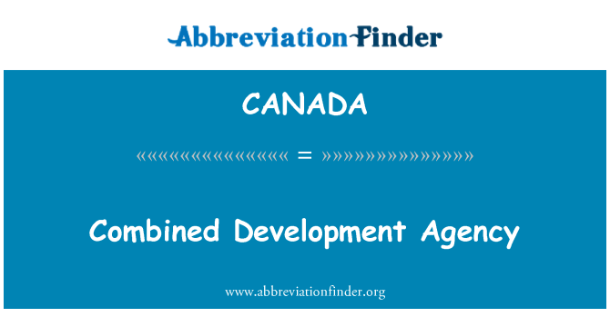 CANADA: Kombineeritud Development Agency