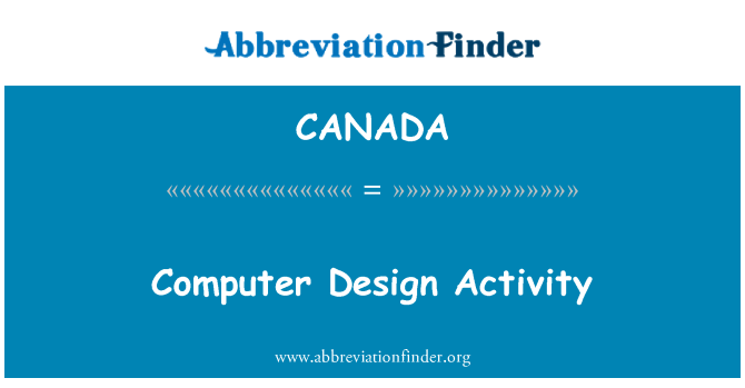 CANADA: Computer-Design-Aktivität