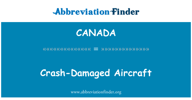 CANADA: Crash-Damaged Aircraft