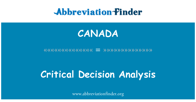 CANADA: Analisis keputusan kritikal