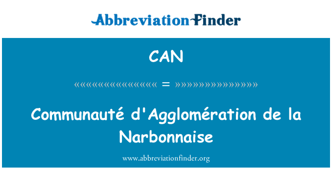 CAN: Communauté d'Agglomération de la Narbonnaise