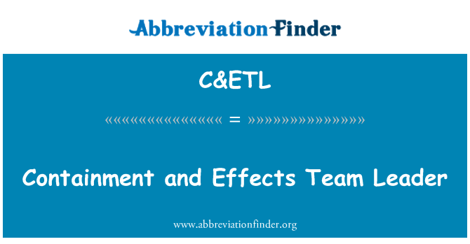 C&ETL: Pòt fèmen ak lidè ekip efè