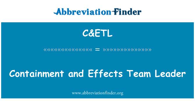 C&ETL: Konteniment u mexxej tal-effetti