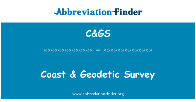 C&GS: ساحل & Geodetic بررسی