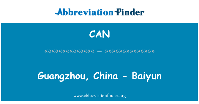 CAN: Guangzhou, Kina - Shenzhen Bao'an