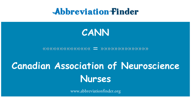 CANN: Asosyasyon Kanadyen de Neuroscience enfimyè