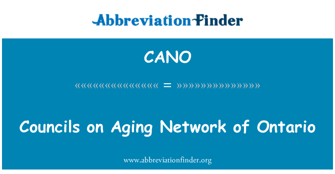 CANO: Councils on Aging Network of Ontario