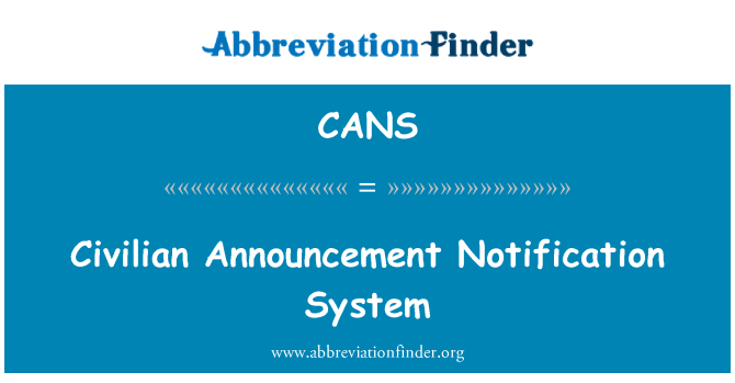 CANS: Sistema de notificación anuncio civil