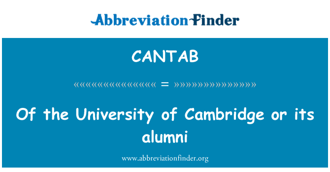 CANTAB: Na Univerzi v Cambridgeu ali njenih alumni
