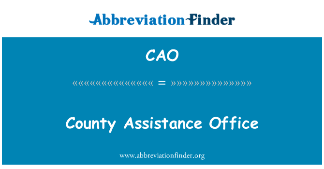 CAO: Ufficio assistenza County