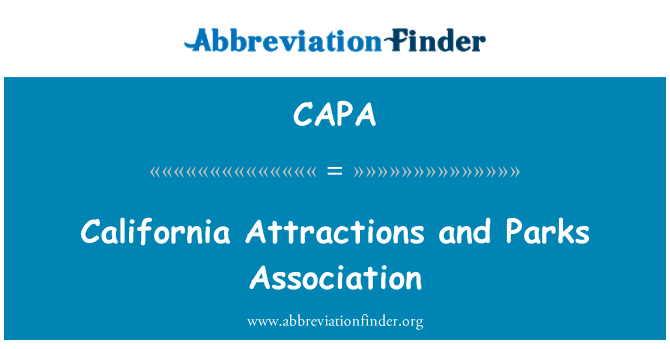 CAPA: California Attractions and Parks Association