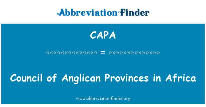 CAPA: Council of Anglican Provinces in Africa