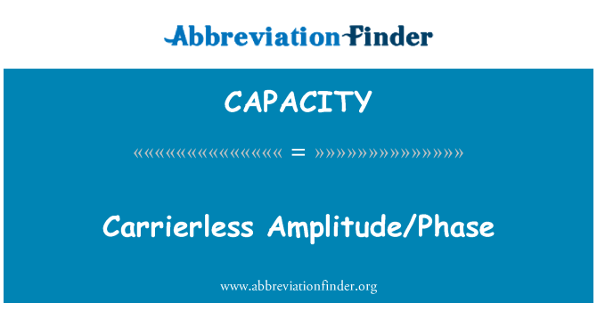 CAPACITY: Carrierless amplituud ja faas
