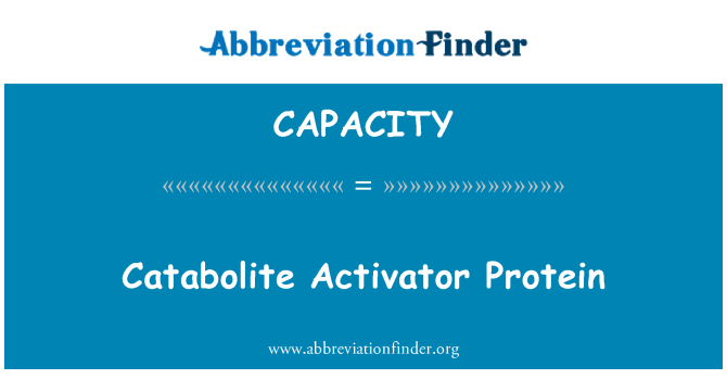CAPACITY: Catabolite aktivátor proteinů
