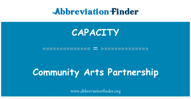 CAPACITY: Comunità Arts Partnership