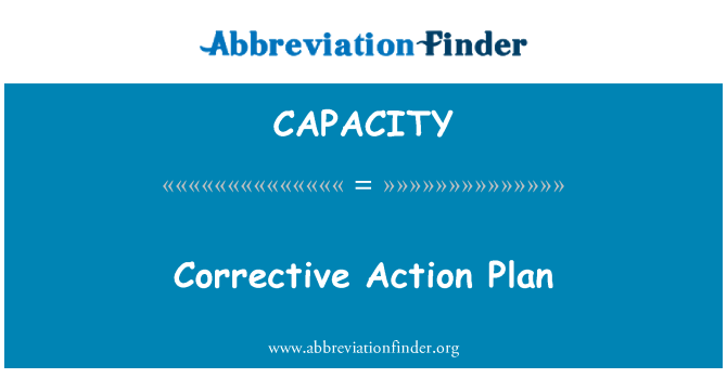 CAPACITY: Piano d'azione correttivo
