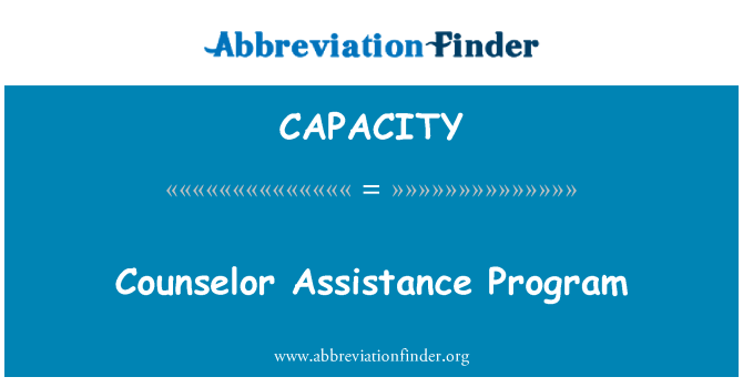CAPACITY: Il-programm ta ' għajnuna counselor