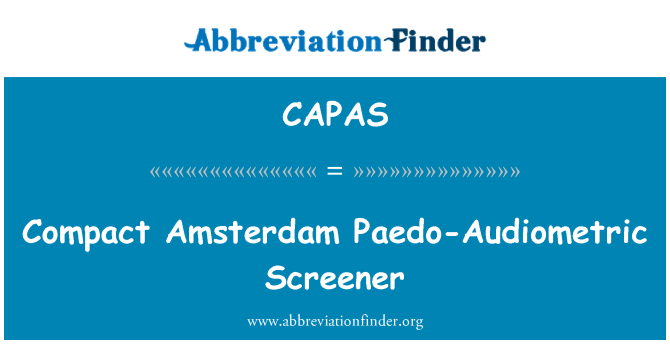 CAPAS: Amsterdam compatto pedo-audiometrici Screener