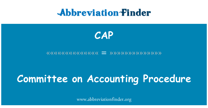 CAP: Committee on Accounting Procedure