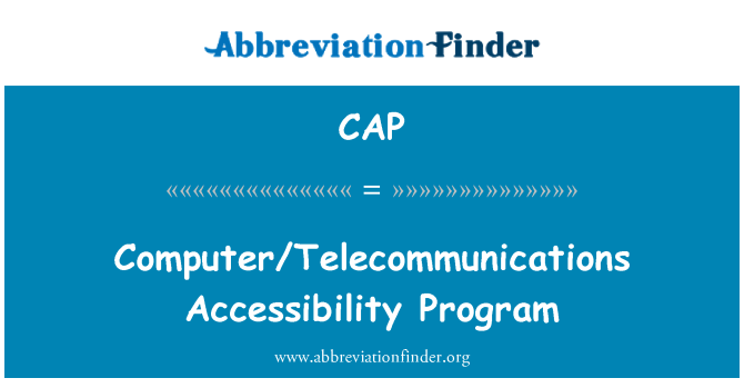 CAP: コンピューター/通信のユーザー補助プログラム