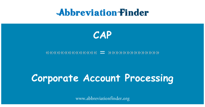 CAP: Corporate Account Processing