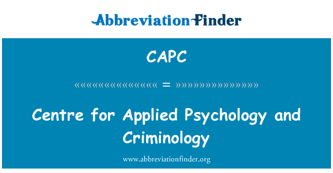 CAPC: Uygulamalı Psikoloji ve kriminoloji Merkezi