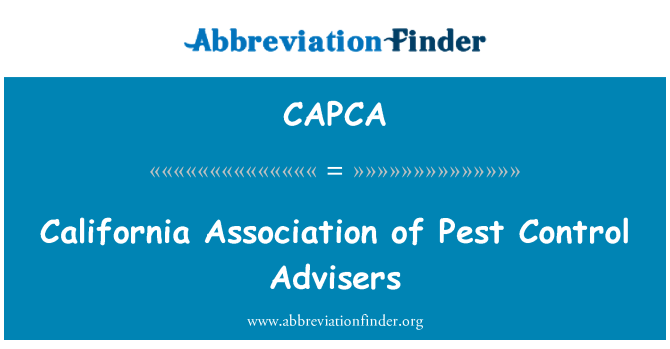 CAPCA: Associació de Califòrnia d'assessors de Control de plagues