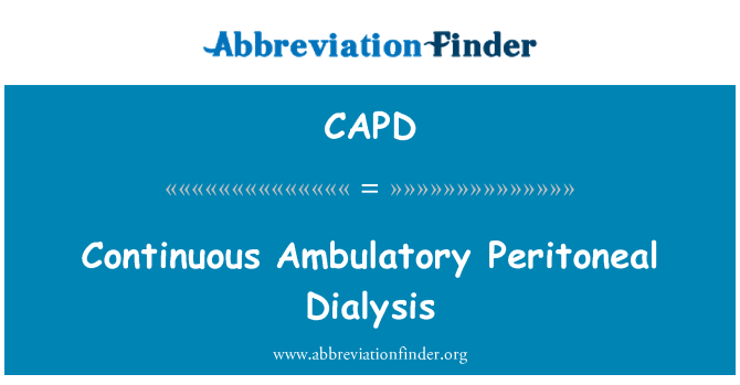 CAPD: Dialysis Peritoneal Symudol parhaus