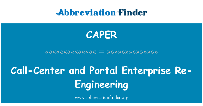 CAPER: 呼叫中心和门户网站企业重整
