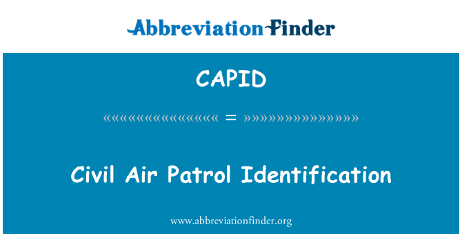 CAPID: Civil Air Patrol identificatie