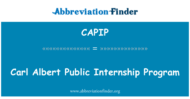 CAPIP: Carl Albert verejnosti Internship Program