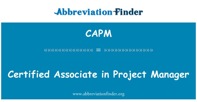 CAPM: Certifié associé dans le gestionnaire de projet