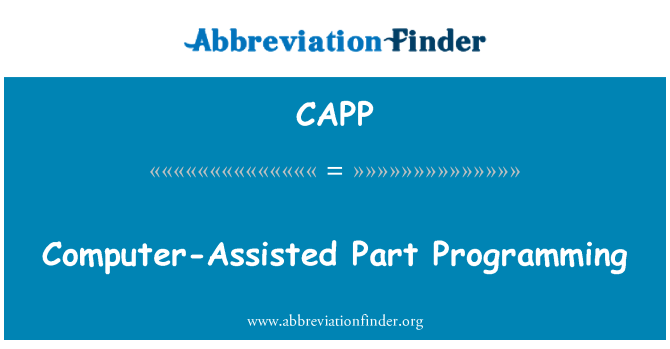 CAPP: חלק בסיוע מחשב תכנות