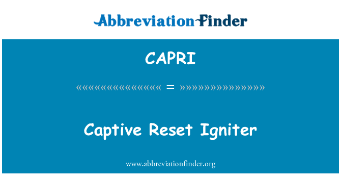 CAPRI: Tawanan Reset Igniter