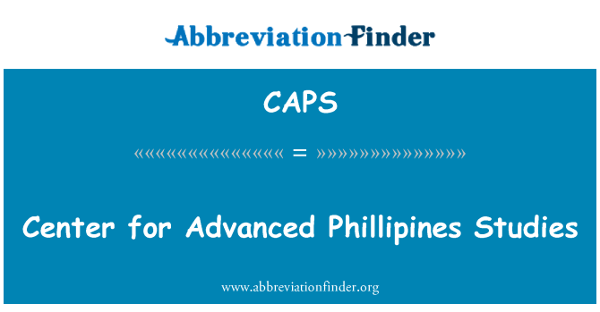CAPS: Centre d'études avancées Phillipines