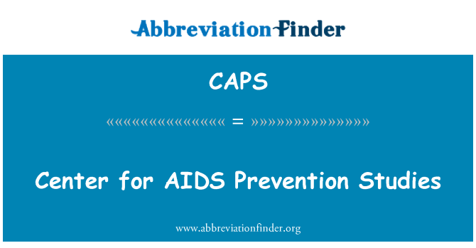 CAPS: Center for AIDS Prevention Studies