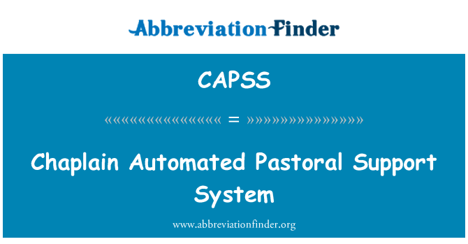 CAPSS: Abbey automatik sistem sokongan Pastoral