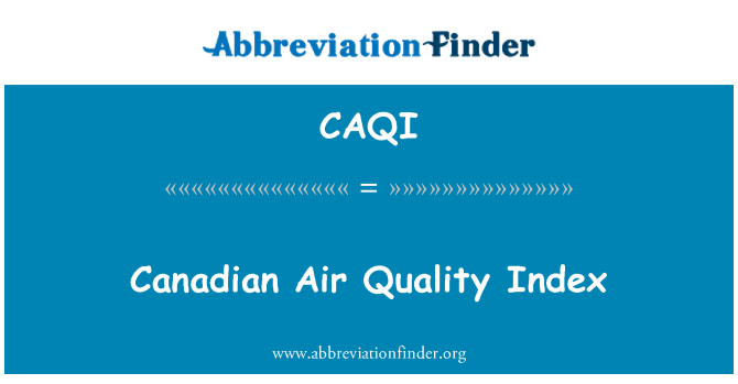 CAQI: Indice di qualità dell'aria canadese